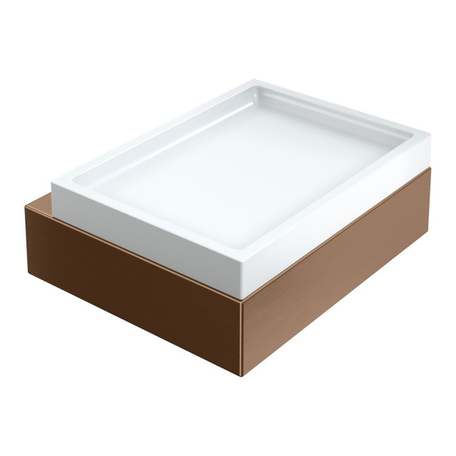 Мыльница настенная Qubic Brushed Bronze