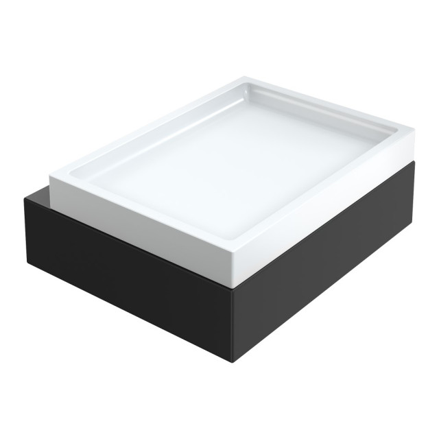Мыльница настенная Qubic Matt Black