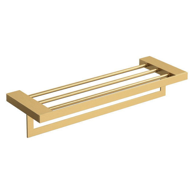 Полка для полотенец Qubic Matt Gold