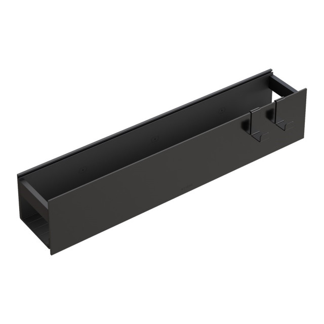 Полка настенная 60см Shine gun metal + 2 крючка