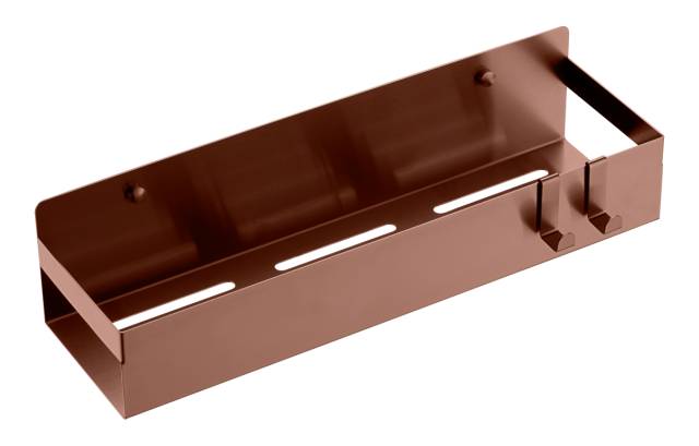 Полка подвесная + 2 крючка BRUSHED BRONZE