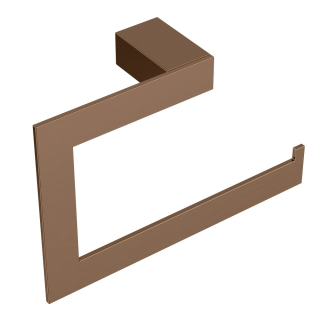 Полотенцедержатель кольцо Qubic Brushed Bronze