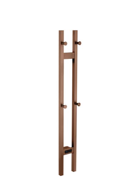 Полотенцесушитель электрический 2-трубы квадратный BRUSHED BRONZE