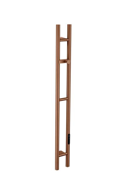 Полотенцесушитель электрический 2-трубы круглый BRUSHED BRONZE