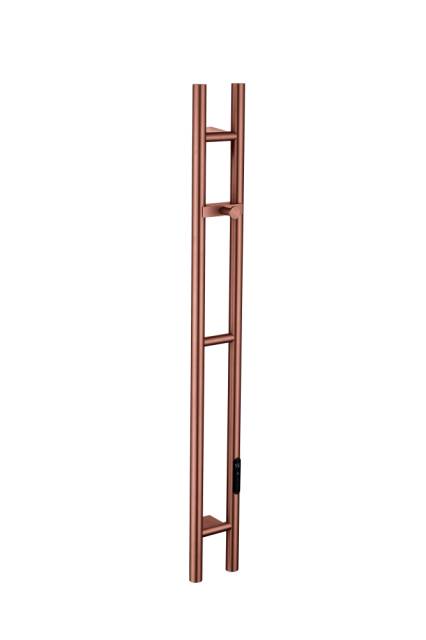 Полотенцесушитель электрический 2-трубы круглый COPPER BRUSHED