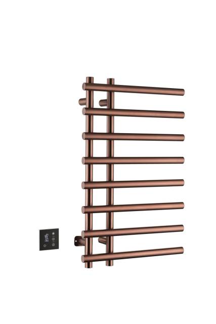 Полотенцесушитель электрический круглый сухой COPPER BRUSHED