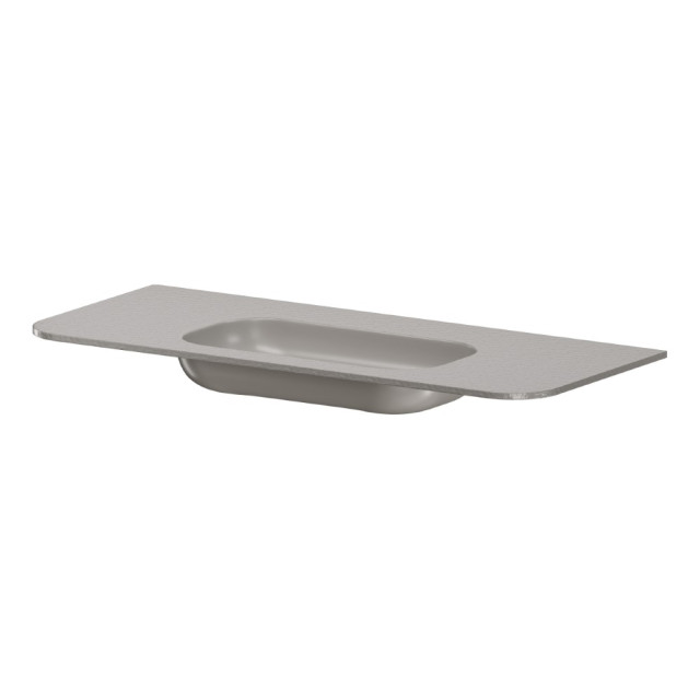 Раковина моноблок VOI 120см STONE FINISH STONE GREY
