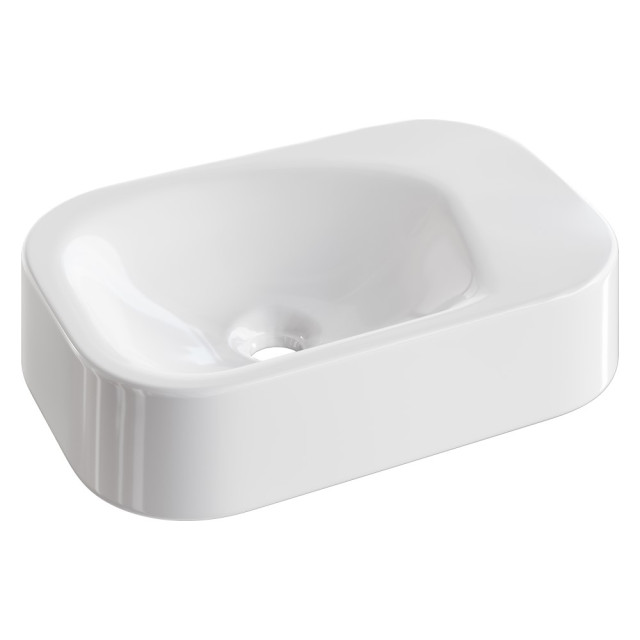 Раковина накладная COLIBRI Corian 480*320*100 White Glossy