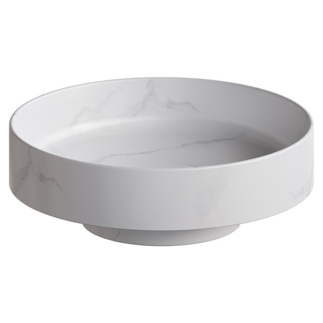 Раковина накладная SOLE Corian 400*130 Calacatta
