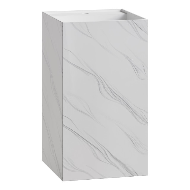 Раковина напольная Cube Corian 480*480*850 Calacatta