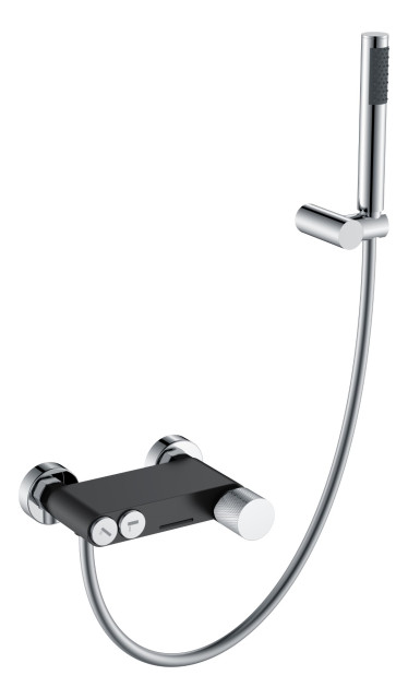 Смеситель STICK для ванны BLACK TOUCH CHROME