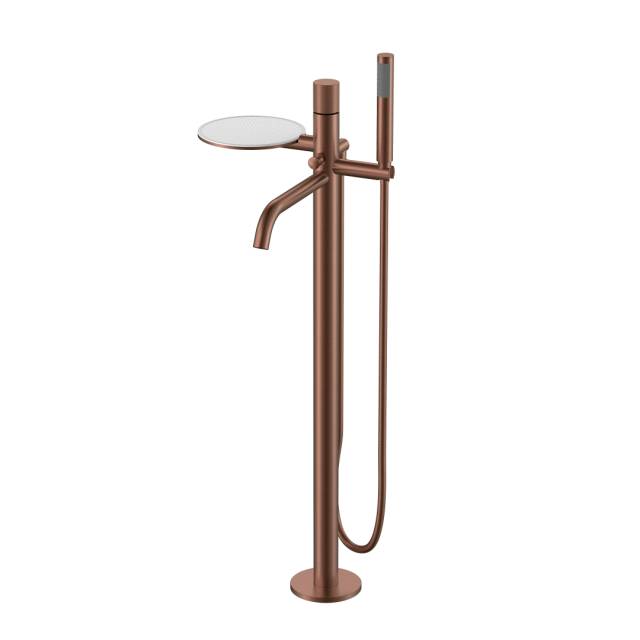 Смеситель STICK напольный BRUSHED BRONZE ручка SPIRALE