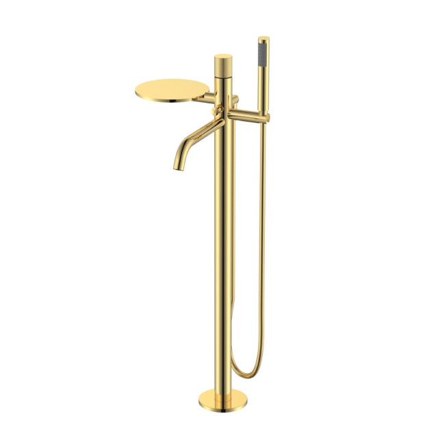 Смеситель STICK напольный GOLD SPIRALE
