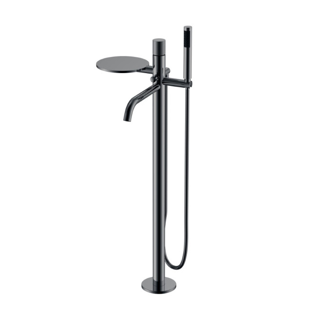 Смеситель STICK напольный Shine Gun Metal SPIRALE