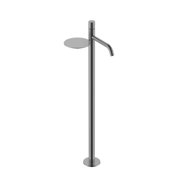 Смеситель STICK напольный для умыв. Gun Metall с ручкой DIAMOND