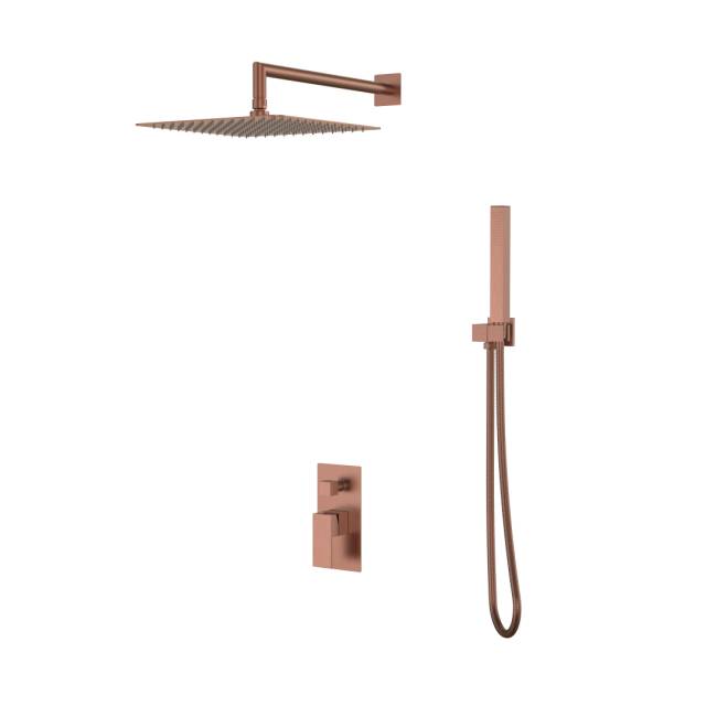 Смеситель встроенный для душа QUBIC Brushed Bronze