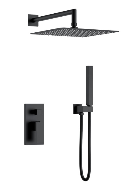 Смеситель встроенный для душа QUBIC Matt Black