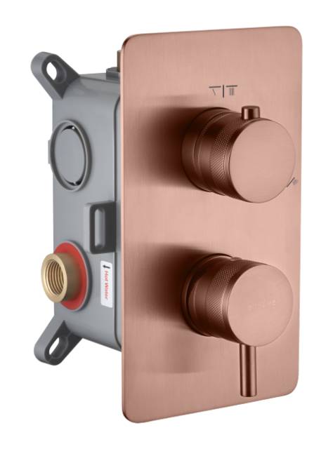 Смеситель встроенный однорычажный 2-х проходной CELL COPPER BRUSHED