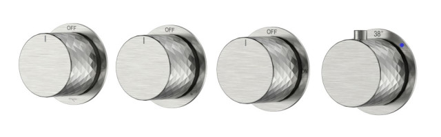 Смеситель встроенный с термостатом STICK DIAMOND NICKEL BRUSH 5-проходной