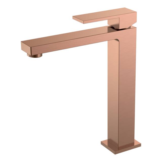Смеситель для умывальника высокий Qubic Copper Brushed
