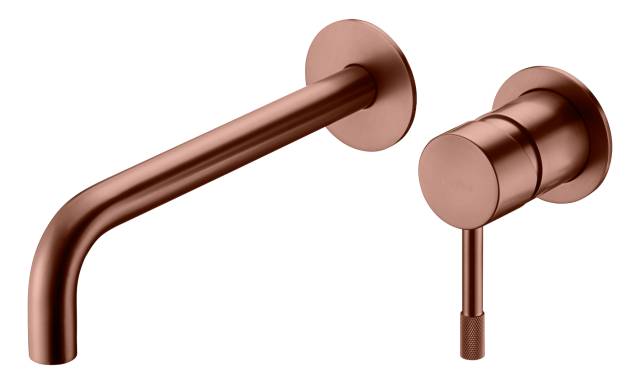 Смеситель для умывальника из стены, Uno. Brushed Bronze