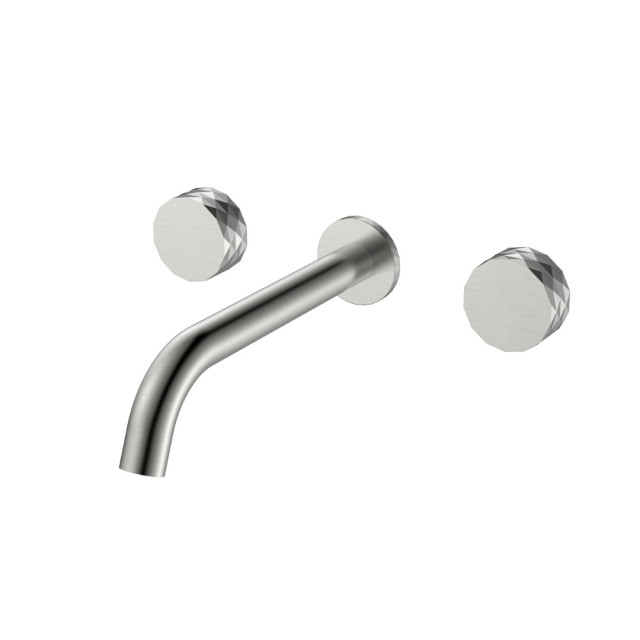 Смеситель из стены STICK DIAMOND на 3 отв. Nickel Brush
