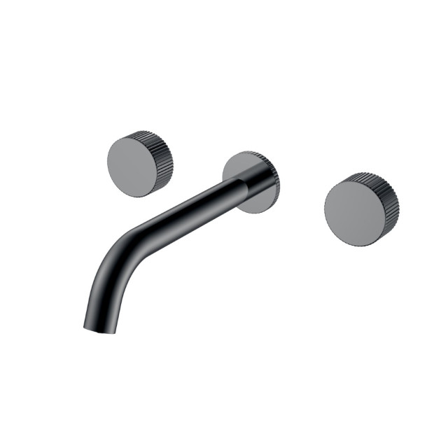 Смеситель из стены STICK LINEA на 3 отв. Shine Gun Metal