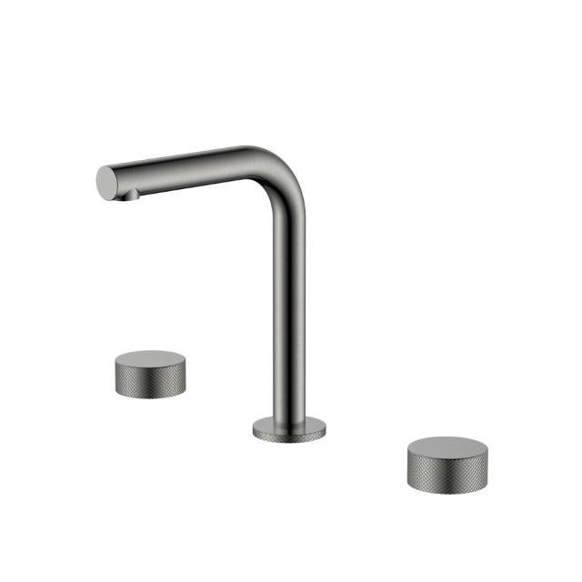 Смеситель на столешницу STICK TOUCH на 3 отв. Gun Metal