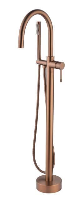 Смеситель напольный UNO WHITE Copper Brushed