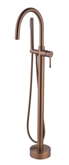 Смеситель напольный UNO WHITE Brushed Bronze