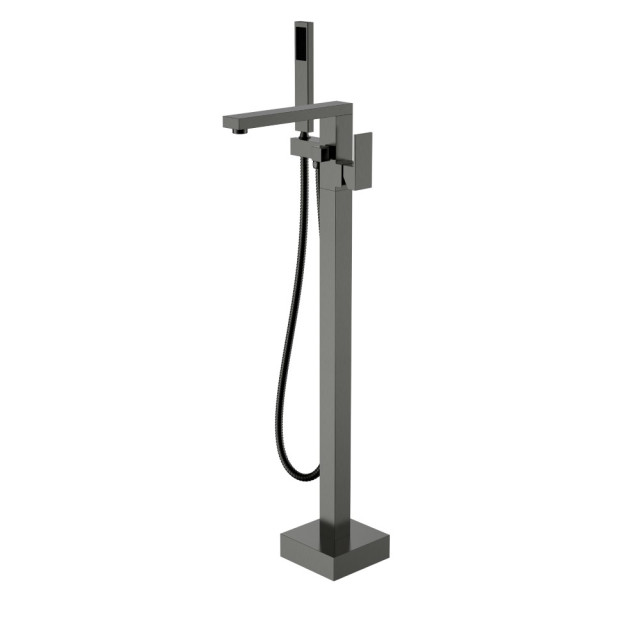Смеситель напольный, QUBIC Gun Metal