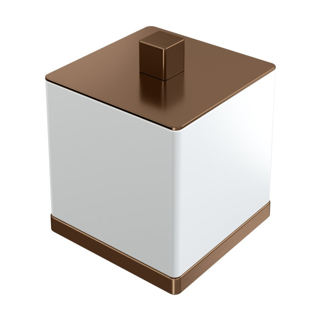 Стакан для ватных дисков Qubic Brushed Bronze