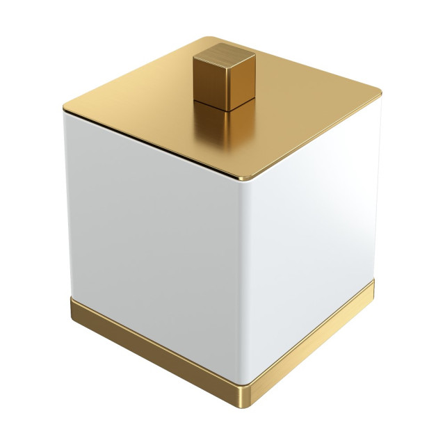 Стакан для ватных дисков Qubic Matt Gold