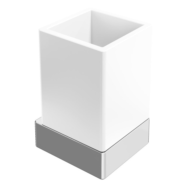 Стакан настенный Qubic Chrome