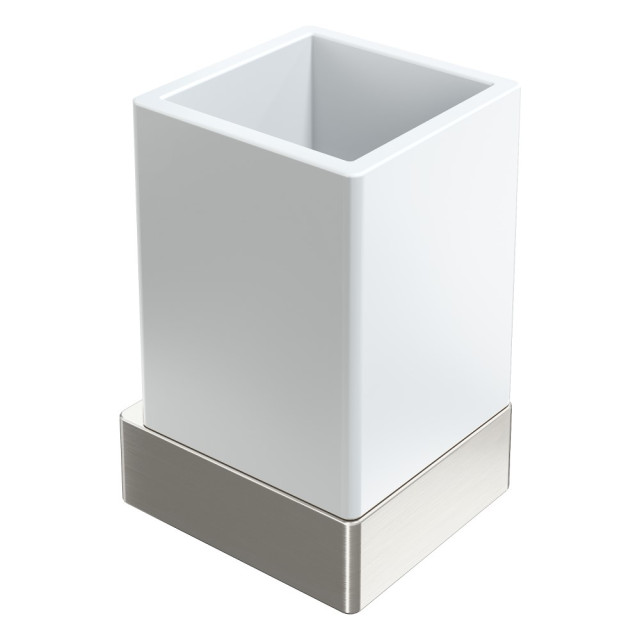 Стакан настенный Qubic Nickel Brush