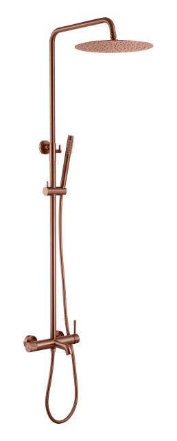 Стойка для душа со смесителем UNO Brushed Bronze