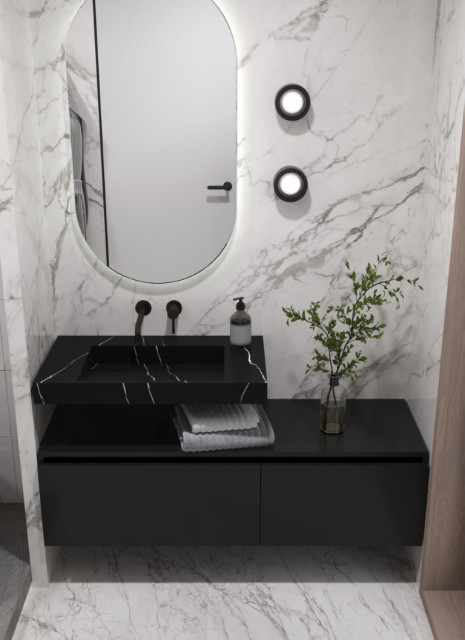 Столешница моноблок FLAT NERO MARQUINA (810*452*80)