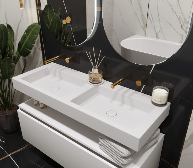 Столешница моноблок FLAT ST 120см (1204*452*100) двойной