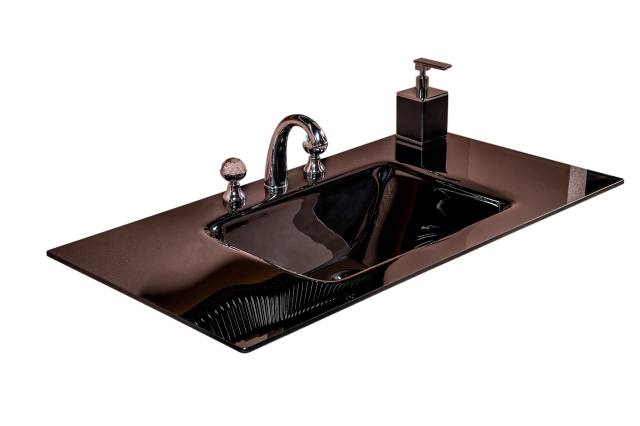 Столешница стекло 100см моноблок BLACK