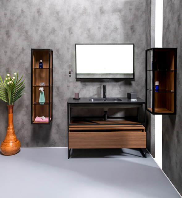 Ящик под консоль LOFT 120 dark wood, 1 полка