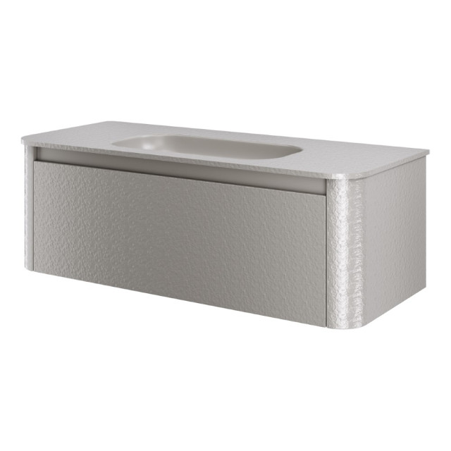 Тумба с раковиной VOI 120CM STONEFINISH STONE GREY