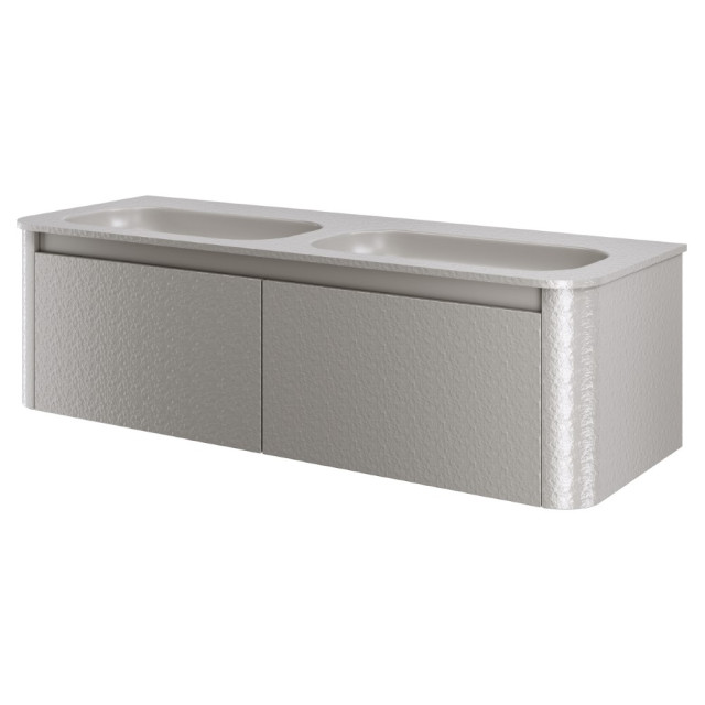 Тумба с раковиной VOI 140CM STONEFINISH STONE GREY
