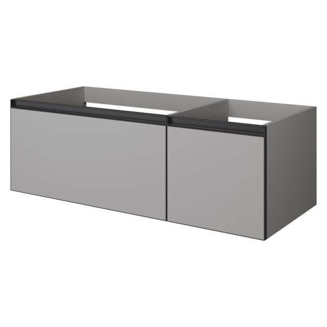 QUATRO 2 120см (80+40) тумба LUNA профиль ANTHRACITE с подсветкой внутри