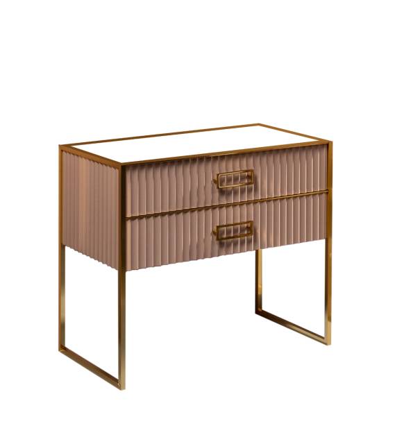 Тумба MONACO 100см h84см капучино глянец + золото под раковину моноблок