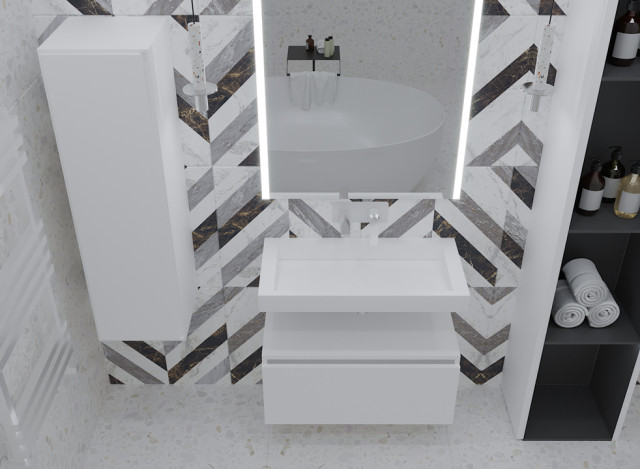 Ящик под столешницу 100см WHITE глянец VALLESSI UNO-S
