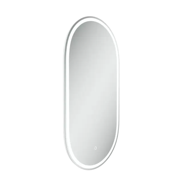 Зеркало для ванной комнаты SANCOS Овал (Oval) фронтальная подсветка 55x105 с сенсорным управлением на прикосновение, арт. OV55F