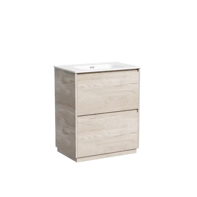 Тумба под раковину SANCOS Либра напольная (Libra Floor) напольная, 70x45x85 c двумя ящиками оснащенными доводчиками, Дуб галифакс натуральный, арт. LB70FEG