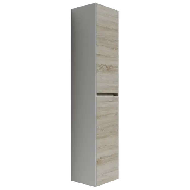 Шкаф-пенал SANCOS Ум (Smart) подвесной дуб бардолино/белый, 35x30x160 арт. PSM35E
