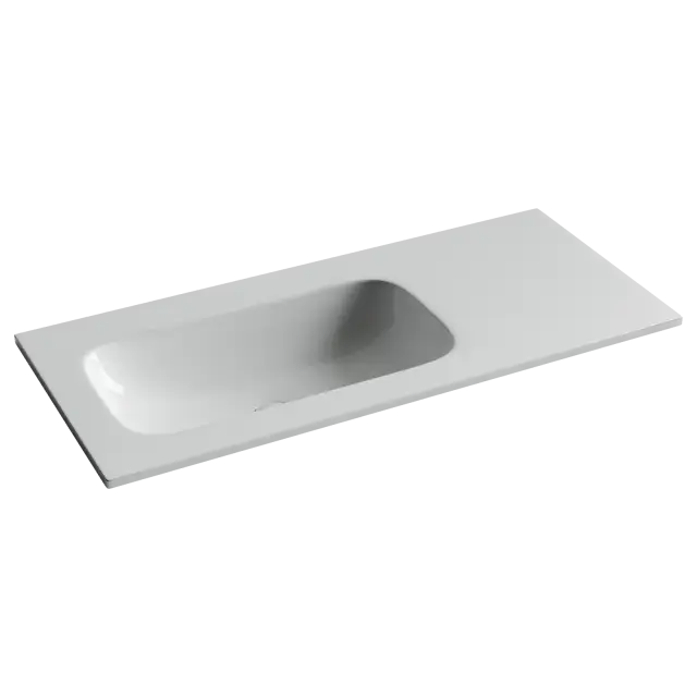 Раковина накладная Ceramicanova Грация (Grace) чаша слева без отв под смеситель 1010x457x137 белый CN7014wx
