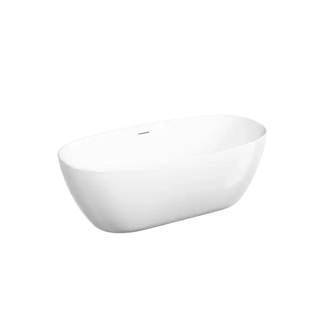Акриловая ванна Sancos Овал (Oval) 1700x800x580, отдельностоящая, овальная, с каркасом, со сливом-переливом, донным клапаном с системой "Клик - Клак",  белый, арт. FB21